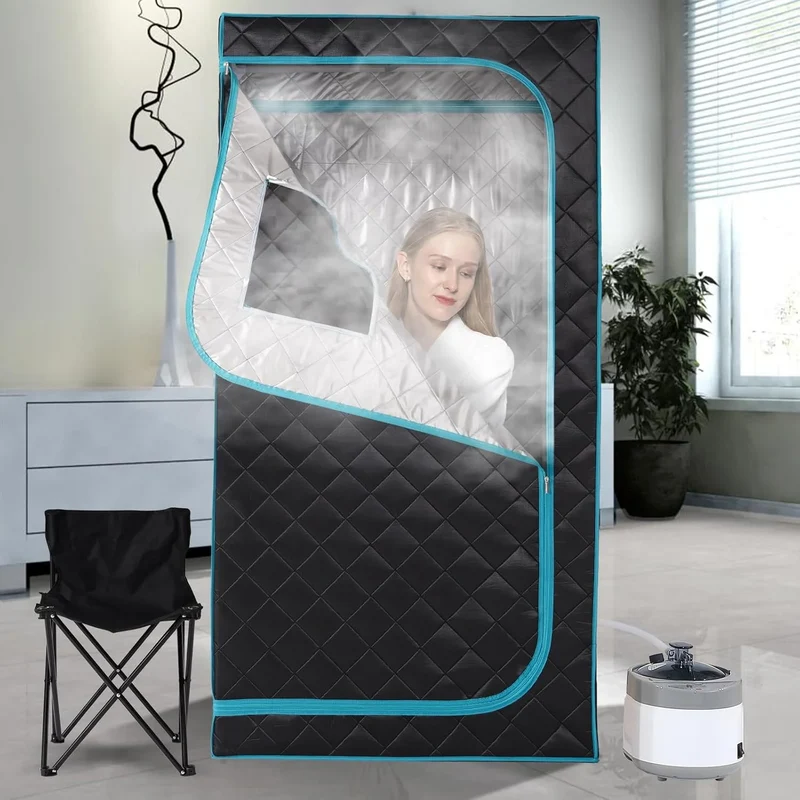 Smartmak 1 Person Size Portable Sauna Steam Sauna Tent Box Full Body Sauna for Home Spa