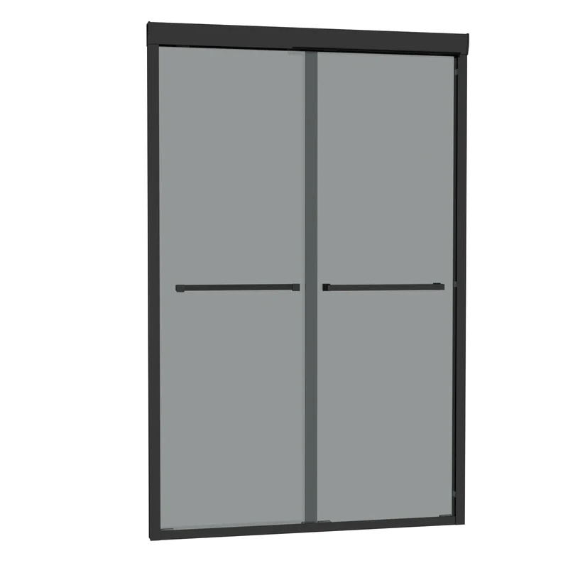 Factory Direct Sale Custom 48" X 76" Luxury Top Quality Bypass Frameless Double Sliding Glass Bathroom Shower Door