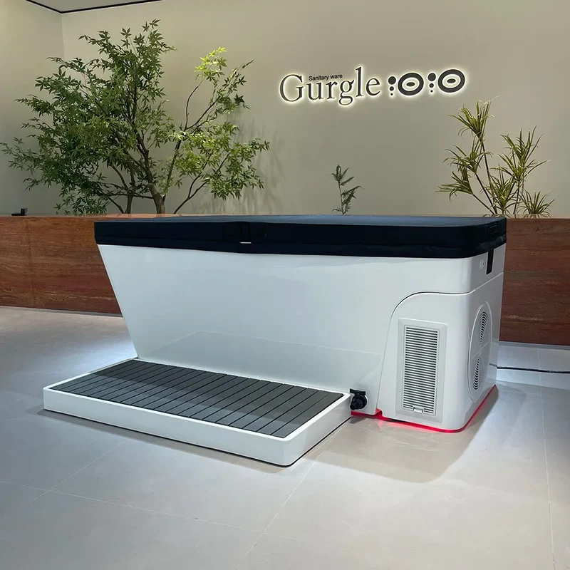 Local Stock US Freestanding Acrylic Cold Plunge Athlete Recovery Ice Bath Tub All-in-One
