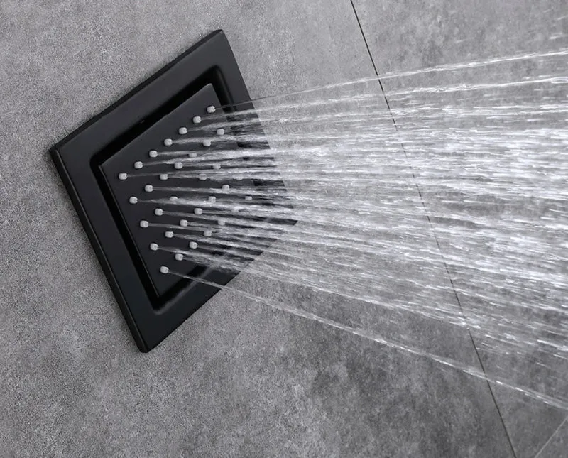 LED Full Body Smart Ceiling 4 Ways Function Digital Thermostatic Rainfall Waterfall Shower Jets System Set with Body Jets
