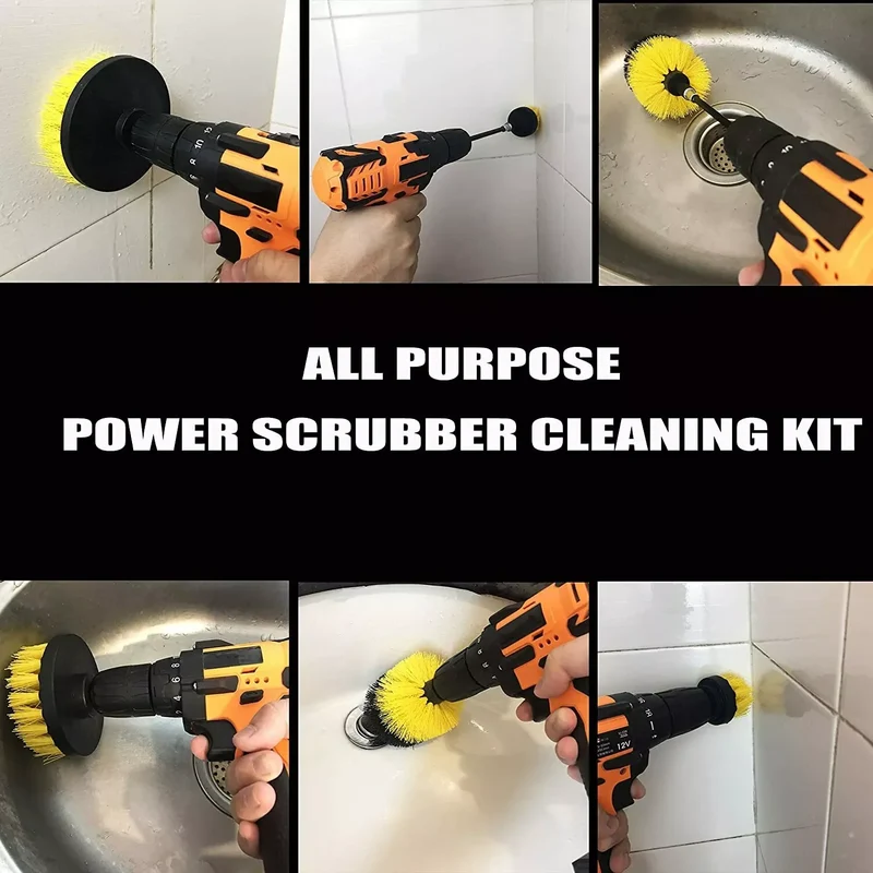 US Local Stock Ships in 24H 22pcs-set All Purpose Cleaning Kit Electric Drill Brush Attachment Set Power Scrubber Cleaning Tool