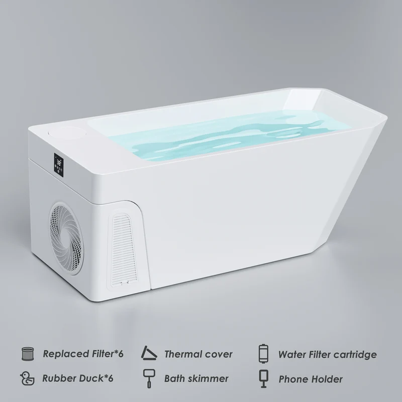 ICEGALAX Wholesale Ice Bath Soaking Tub All in Cold Water Plunge Bathroom Acrylic Ice Bathtub for Ice Water Therapy