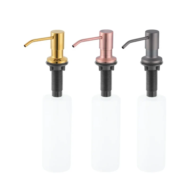 Kitchen 1000ml Hand Bottle Sink Soap Pump Dispenser Stainless Steel Liquid Soap Dispenser Ss304 Bottle for Kitchen Sink