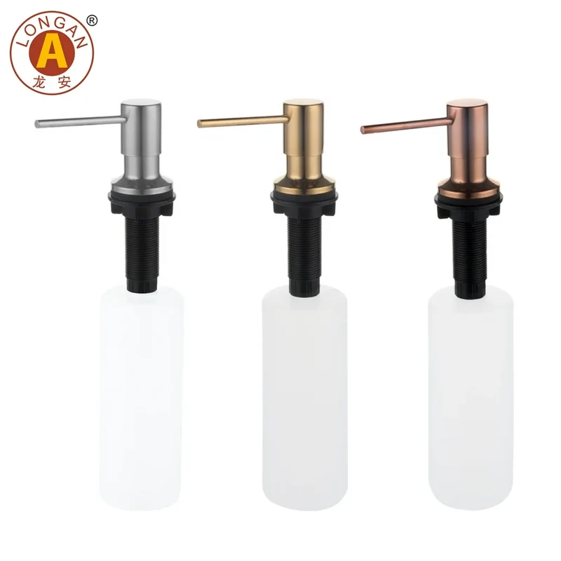 Kitchen 1000ml Hand Bottle Sink Soap Pump Dispenser Stainless Steel Liquid Soap Dispenser Ss304 Bottle for Kitchen Sink