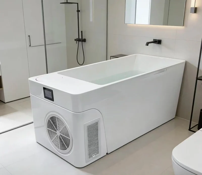 USA Warehouse Spot Acrylic Spa Bathtub Chiller with Built-in Integrated Ice Bath Cold Plunge for Body Healing Therapy