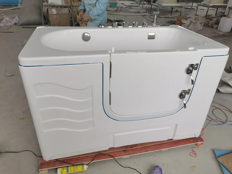 Modern Design Portable Rectangle Machine Air Massage Eco-Friendly Acrylic Large Dog Wash Station Free Standing Dog Spa Bathtub