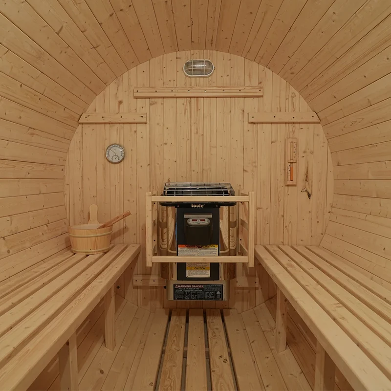 Luxury 8ft Barrel Sauna - Premium Canadian White Pine - Your Backyard Spa Retreat (10% OFF, Ready to Ship)