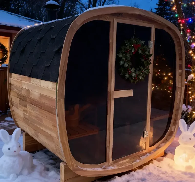 Luxury 4-Person Outdoor Sauna | Handcrafted From Aromatic Natural Red Cedar