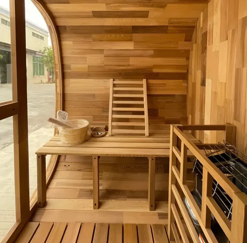 Luxury 4-Person Outdoor Sauna | Handcrafted From Aromatic Natural Red Cedar