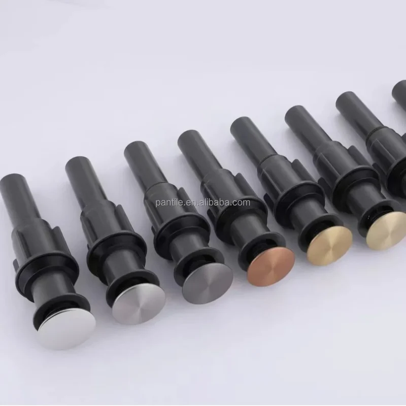Custom High Quality Plastic Pop-up Basin Drain for Bathroom Color Options Available Featuring Overflow Sanitary