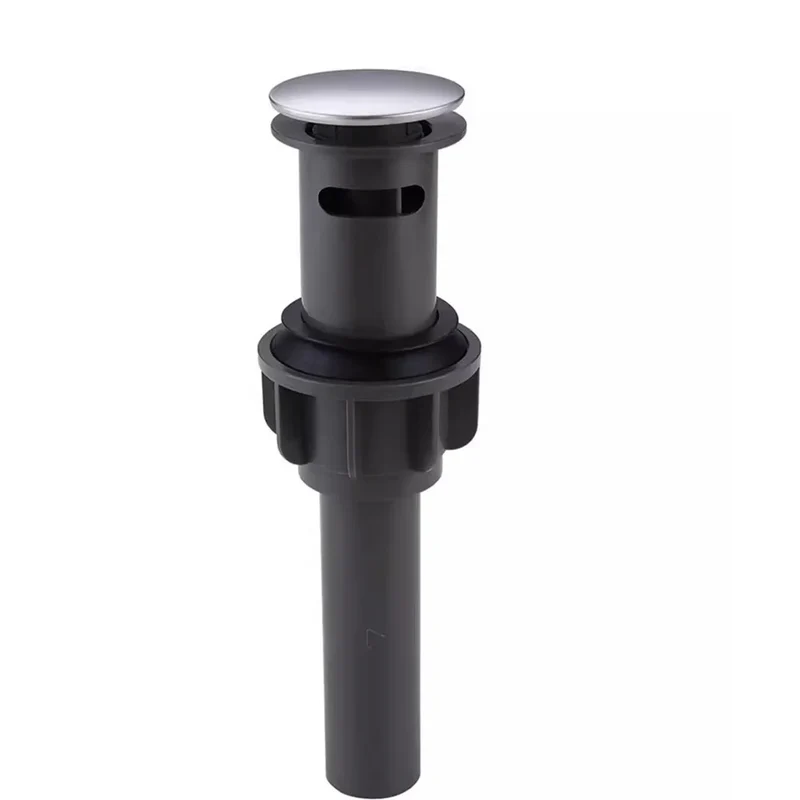 Luxury Plastic Pop up Basin Drain with Chrome Plate Finish Threaded Connection for Modern Bathroom Decor Hotel Use Easy to Clean