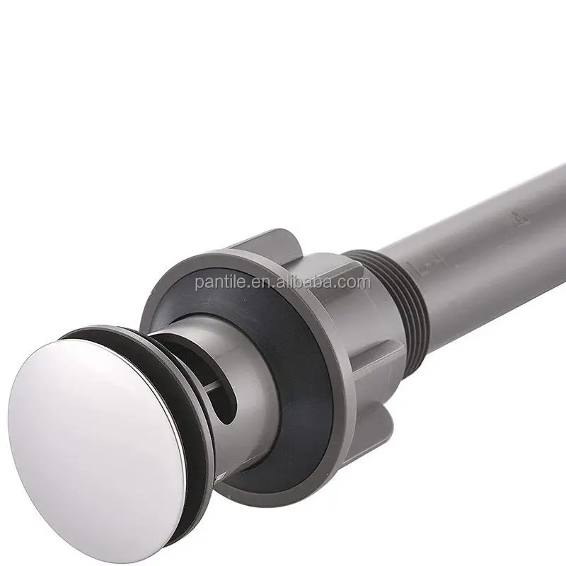Luxury Plastic Pop up Basin Drain with Chrome Plated Finish Threaded Connection for Modern Bathroom Hotel Use Easy to Clean