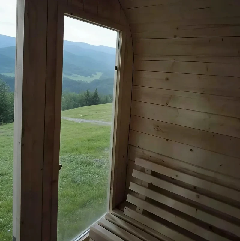 Eco-friendly Canadian White Pine Wood Cube Sauna 4-6 Person High Quality Outdoor Garden Sauna Cabin with Electric Stove