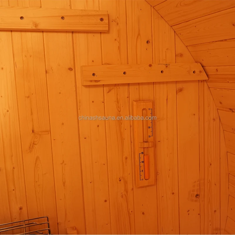 Spacious 4-Person Outdoor Barrel Sauna with Aromatherapy for Home Wellness