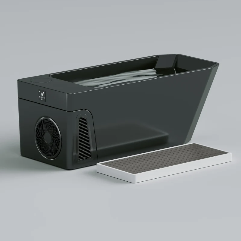 Customized All-in-One Acrylic Athlete Recovery Rectangular Ice Bathtub Wifi APP Control Cold Plunge Chiller Bathtubs Whirlpools