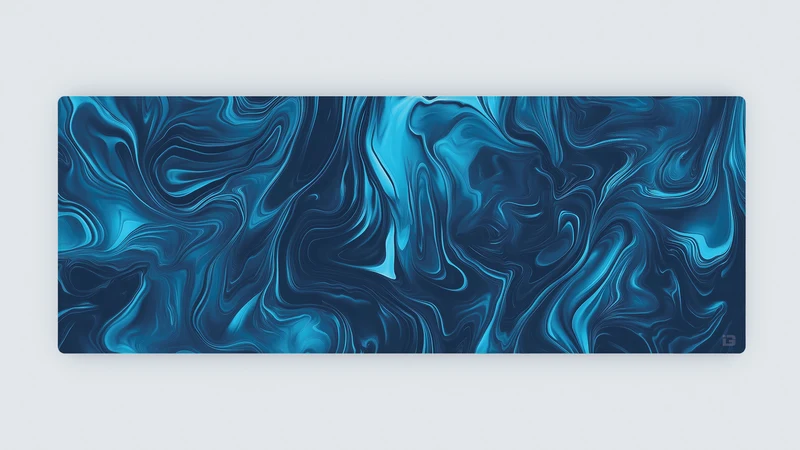Flüssiges Azurblau