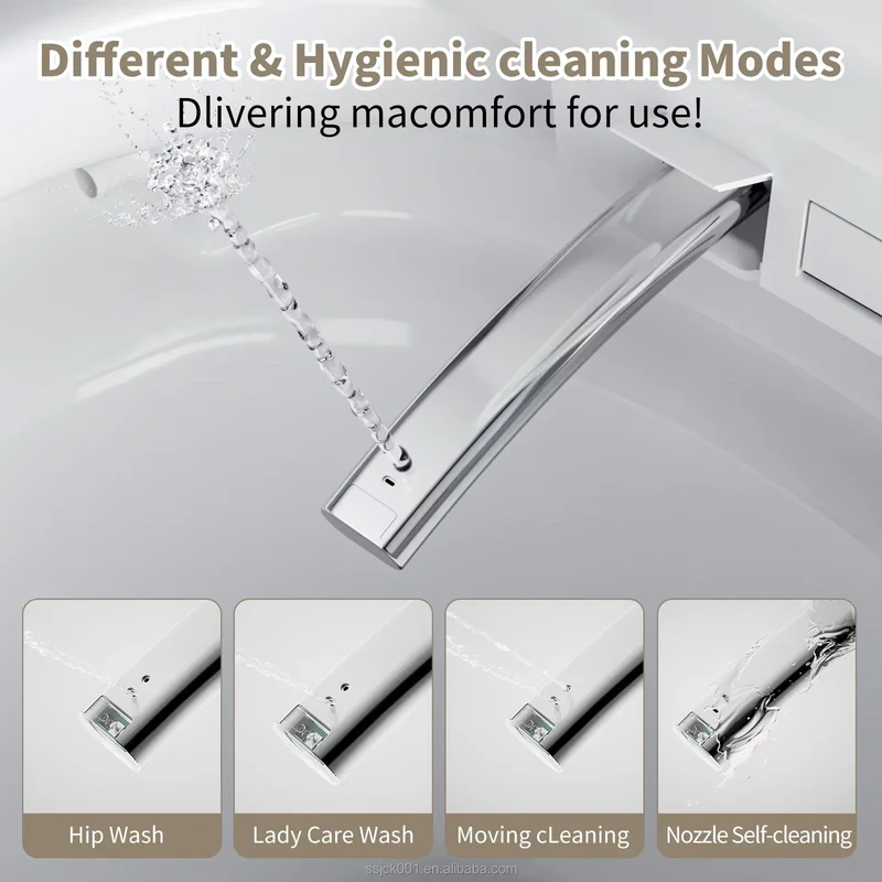 Modern Premium Intelligent Toilet Inventory Surplus Floor Mounted Luxury Electric Bidet Smart Toilet for Rental Property Upgrade