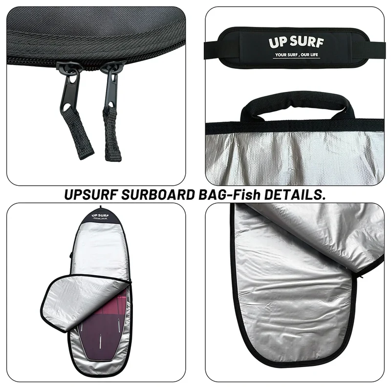 UPSURF Surfboard Travel Nylon Bag/Cover 5.4/5.8/6.0/6.4/6.8 600D Shortboard Bag