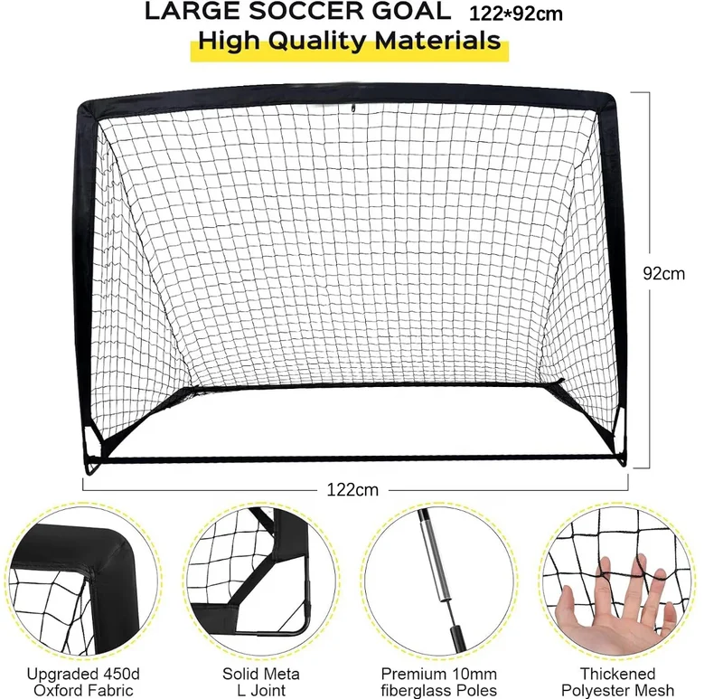 Ready to Ship Portable 4*3 FT Foldable Soccer Goal Net Mini Pop-up Training Goal for Kids and Youth Sports