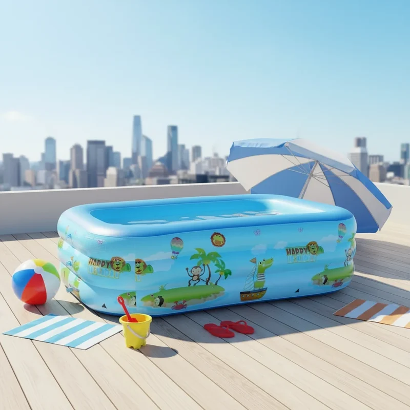 Summer Hot Sale Water Fun Inflatable Family Water Play Equipment Portable Foldable Inflatable Pool for Kids Swimming