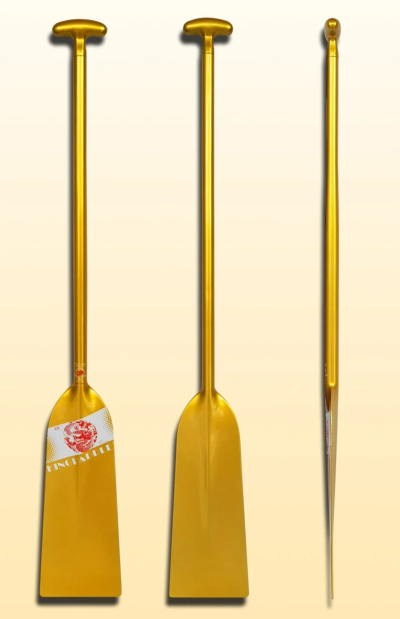 Kingpaddle 1-Piece Structure Gold Color Carbon Dragon Boat Paddle