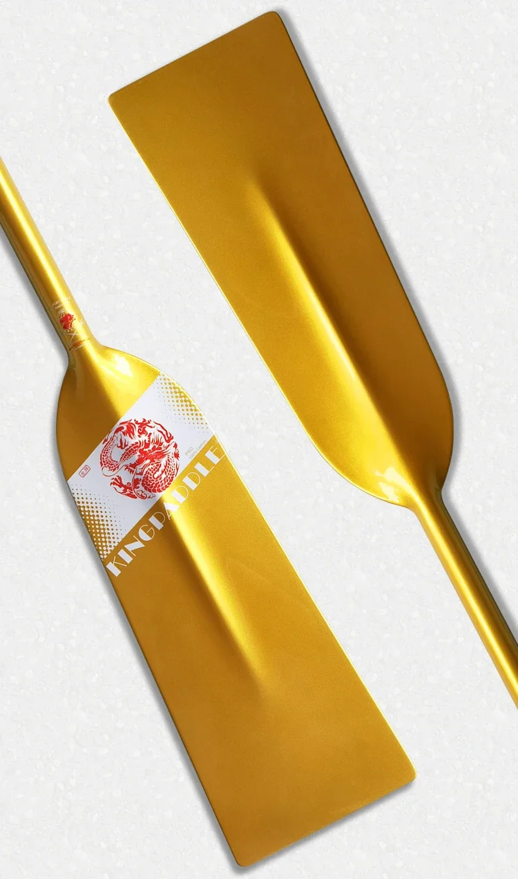 Kingpaddle 1-Piece Structure Gold Color Carbon Dragon Boat Paddle