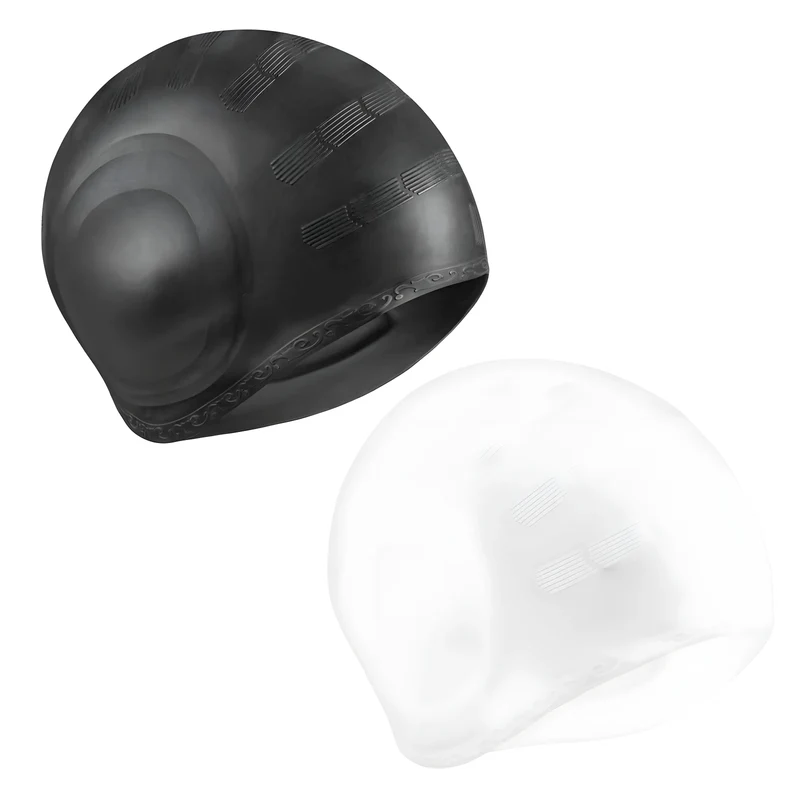 Custom Logo Printed Silicone Swim Cap with Ear Protection Eco-Friendly Unisex Design for Swimmers