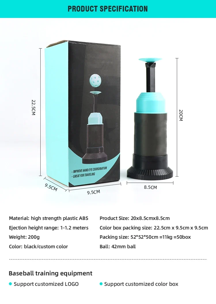 Source Factory Wholesale TEE POP Baseball Hitting Baseball Training Equipment for Practice Training Level Hitting Training