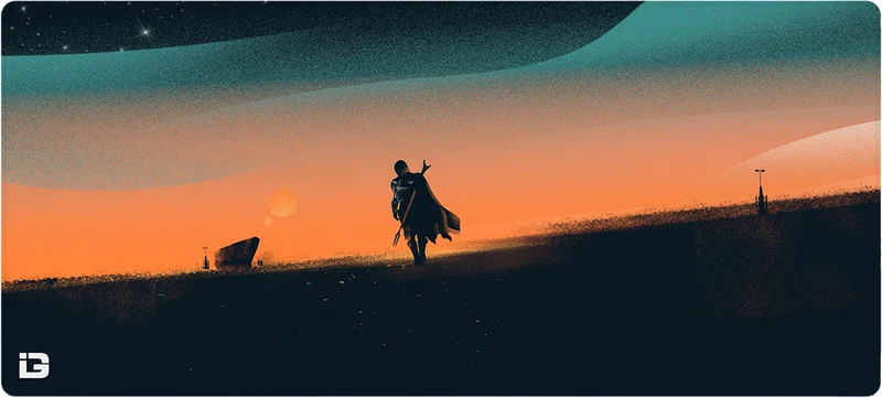 Kopfgeldjäger bei Sonnenuntergang