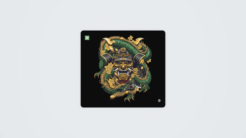 Samurai Maske Embraced Grün