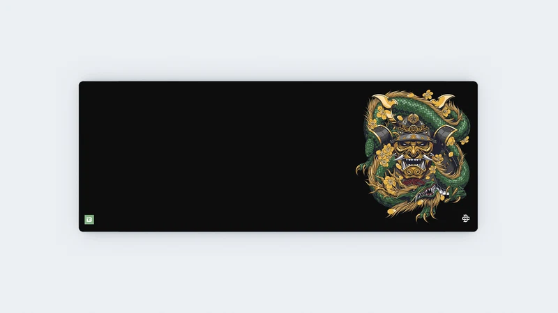 Samurai Maske Embraced Grün