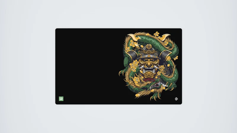Samurai Maske Embraced Grün
