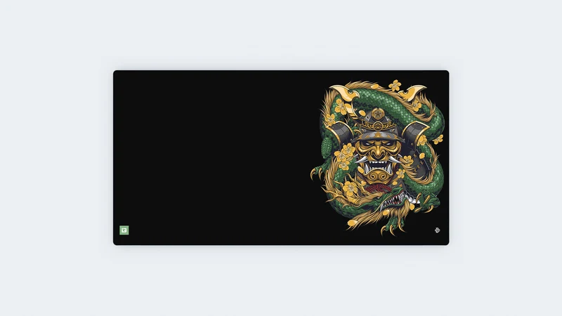 Samurai Maske Embraced Grün