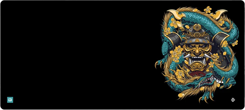 Samurai Maske Embraced Blau
