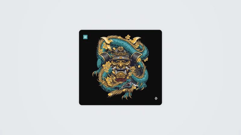 Samurai Maske Embraced Blau