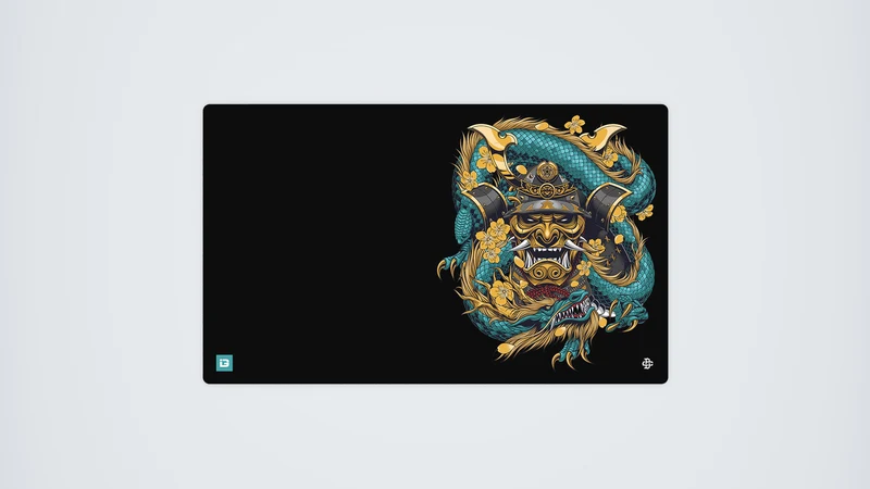 Samurai Maske Embraced Blau