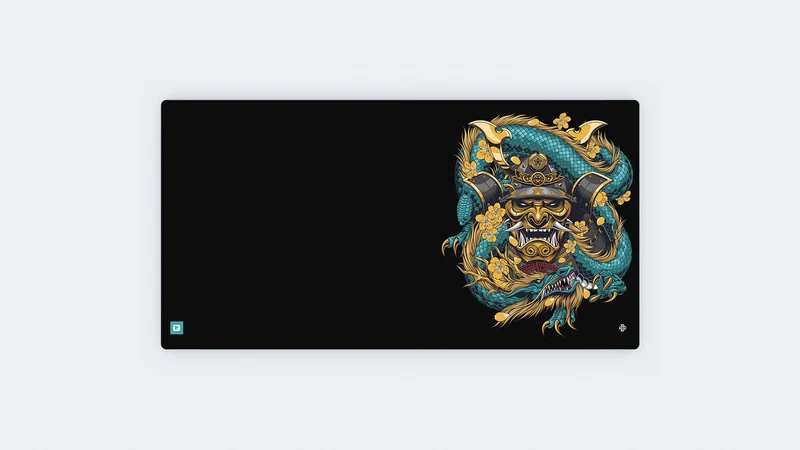 Samurai Maske Embraced Blau