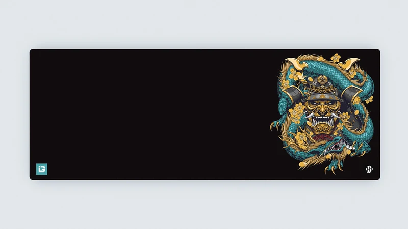 Samurai Maske Embraced Blau