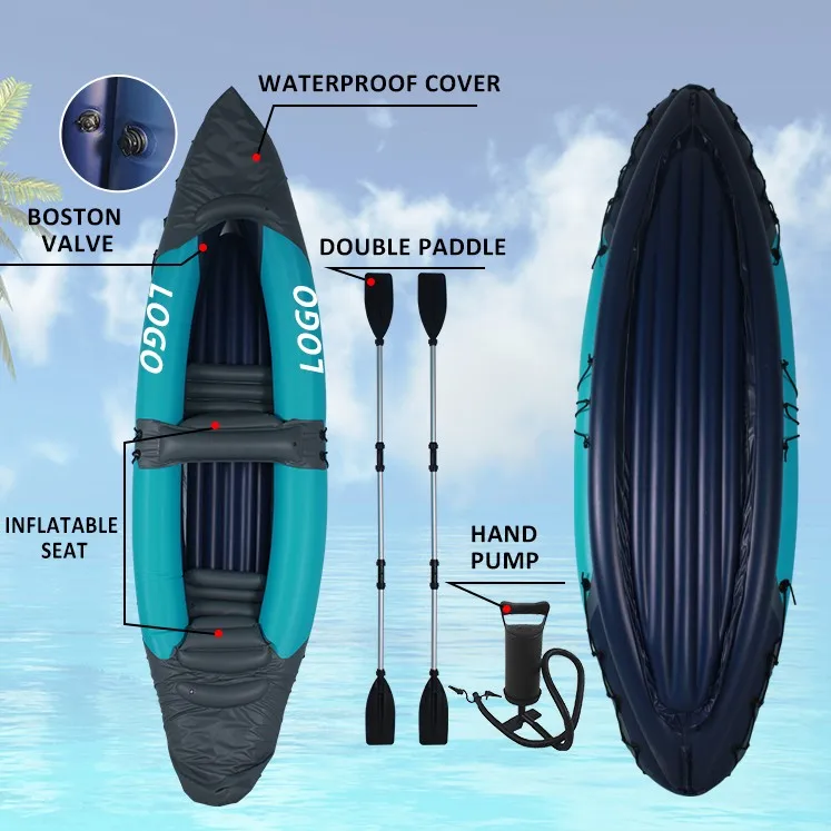Best Selling Cash Commodity Two Person Waterplay Foldable Durable Explore Travel Portable Inflatable Kayak Boat