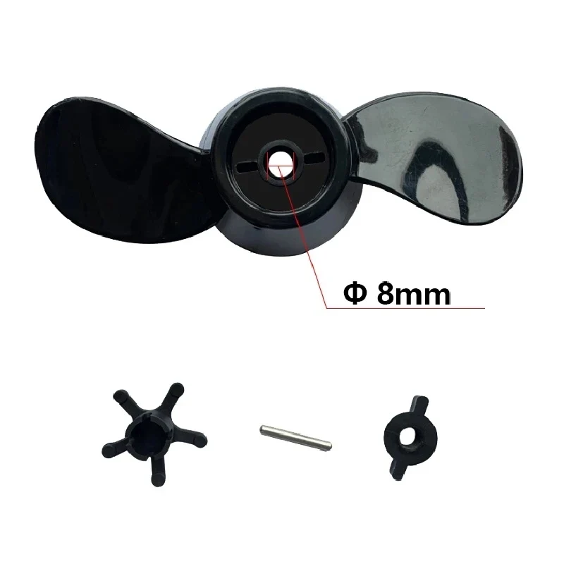 Solar Marine Outboard Electric Motor Replacement Propeller Kit Carbon Fiber 18-88lbs Fishing Boat Parts