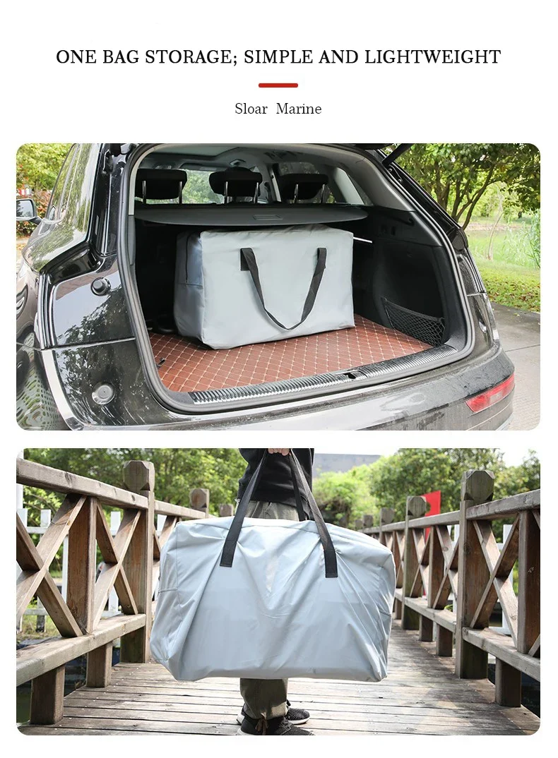 Thermal Welded SOLAR MARINE 9.8 ft 3 Meters Inflatable Speed Boat Outdoor Fishing Rescue Rowing Dinghies With Free Accessories