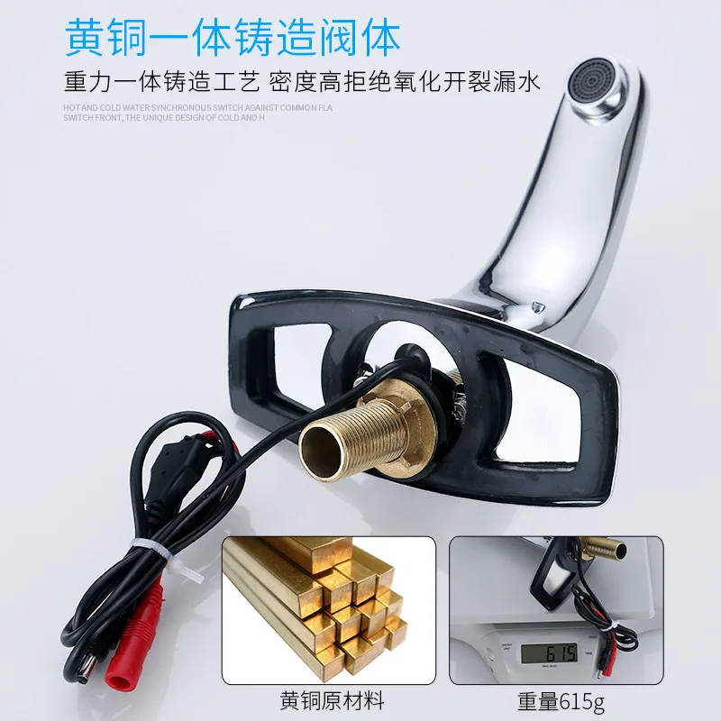 Modern Design Automatic Shut-Off Motion Sensor Faucet Deck Mounted Medical Construction for Infection Prevention Single Hole