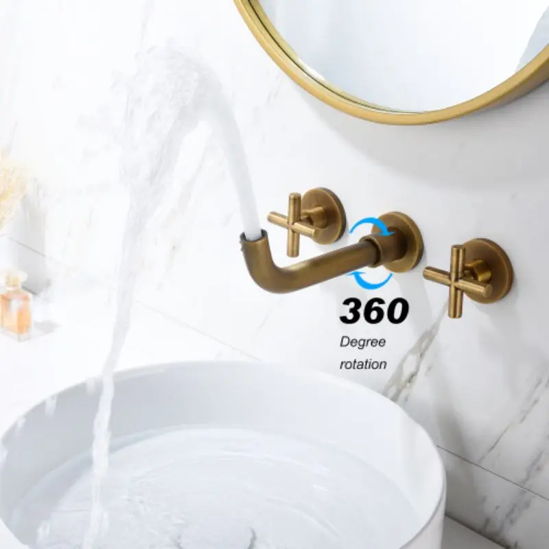 Usa Free Drop Shipping Wall Mounted Bathroom Sink Faucet Tap Dispenser America Ready Stock Taps Shower Bathroom Faucet