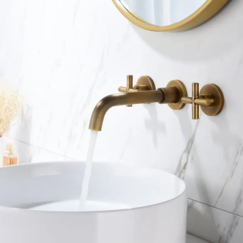 Usa Free Drop Shipping Wall Mounted Bathroom Sink Faucet Tap Dispenser America Ready Stock Taps Shower Bathroom Faucet