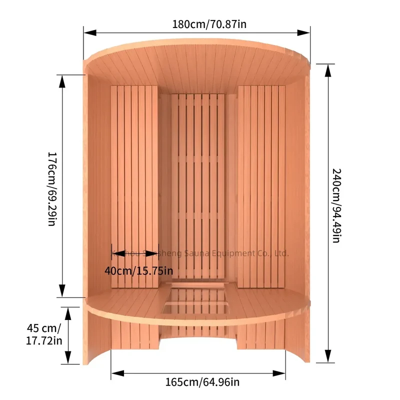 USA Warehouse Stock 4-Person Outdoor Dry Steam Sauna Room Canadian Red Cedar Sauna for Optimal Relaxation