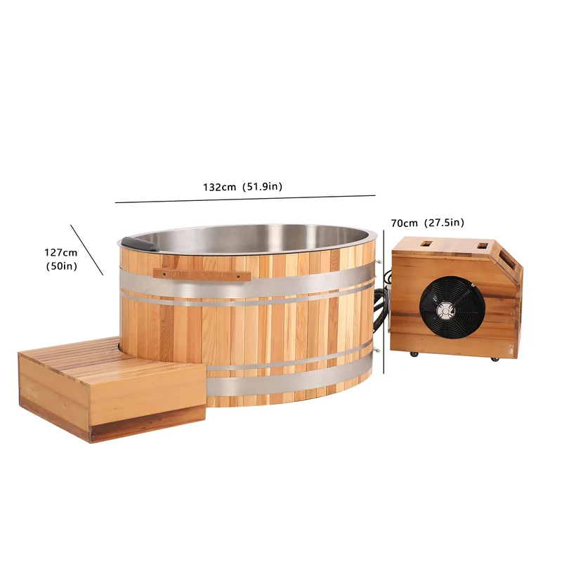 Modern Design 2-Person Portable Cold Bathtub Large Outdoor Spa Tubs for Gym Sports