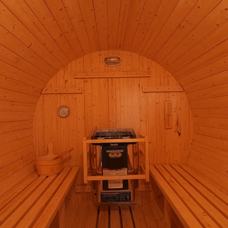 The Ultimate Backyard Wellness Retreat: All-Weather 6-Person Barrel Sauna Kit with Heater