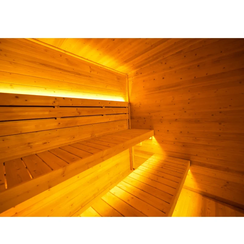 Personalization Customize Grey Outdoor Sauna Modern Wet Steam Sauna Spruce Eco-Friendly 4 Person Hot Rock Stove