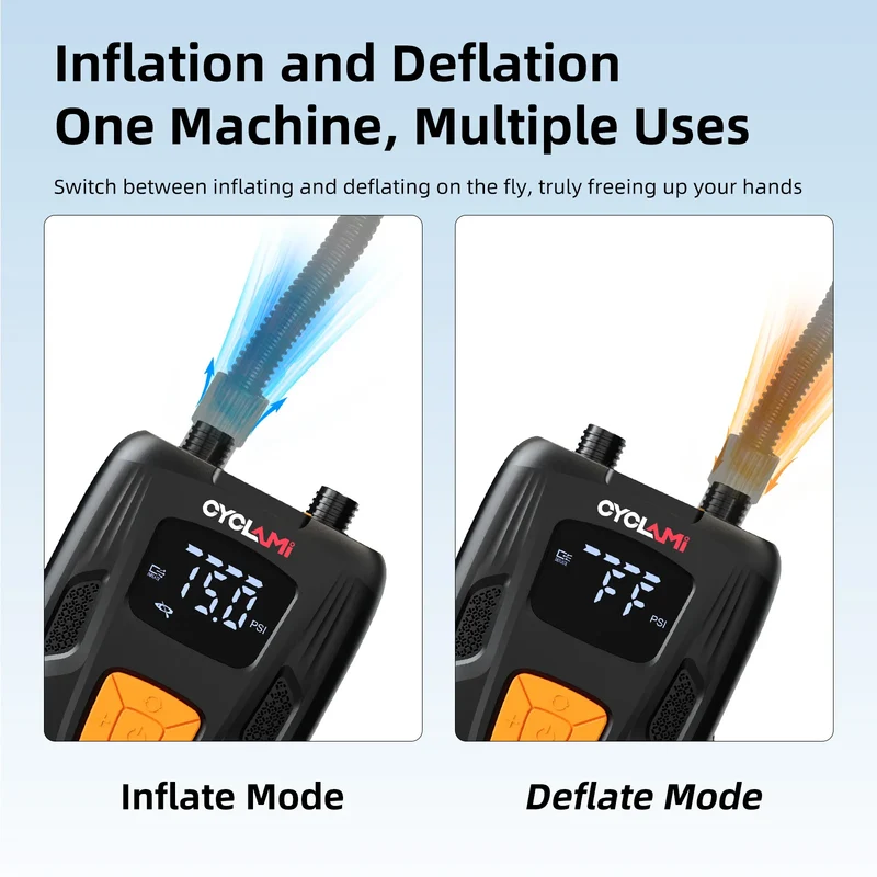 CYCLAMI 20PSI Outdoor Electric Inflation Pump Wireless Air Inflator for Inflatable SUP Stand up Paddle Board Tire Plate Boat