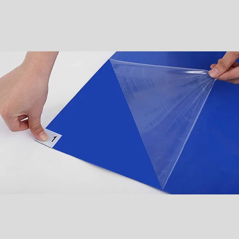 OEM 60*90cm Dust Removal Floor Tacky Mat Multilayer Cleanroom Sticky Mat for Safety Products